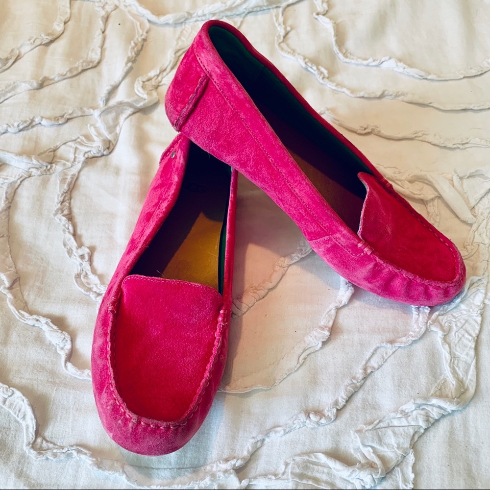 UGG Pink Suede Loafers